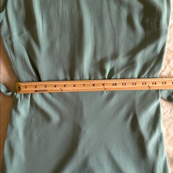 Ralph Lauren Sage Green Midi Dress Size 6 Tie Waist NWT - Picture 16 of 16